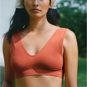 Anthropologie Sasha Seamless V-Neck Bralette - 1x/2x Paprika